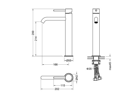 Смеситель для раковины Aquatek Европа AQ1304MB черный матовый