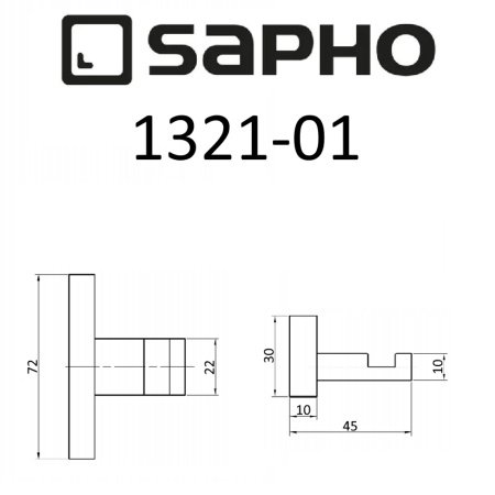 Крючок Sapho OLYMP 1321-01 хром