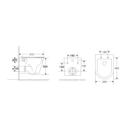 Унитаз подвесной безободковый Vincea Piatti VT1-11T белый, с сиденьем микролифт