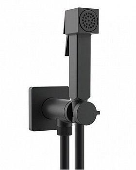 Гигиенический душ со смесителем Bossini Cube Brass E38003B.073 черный матовый