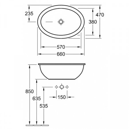Раковина Villeroy & Boch Loop & Friends 6155 30 R1 alpin ceramicplus