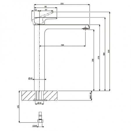 Смеситель для раковины Villeroy & Boch Liberty TVW10700600061 хром