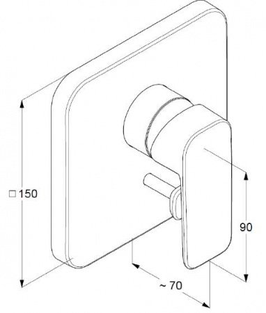 Смеситель для ванны с душем Kludi Pure&Style 404190575 хром