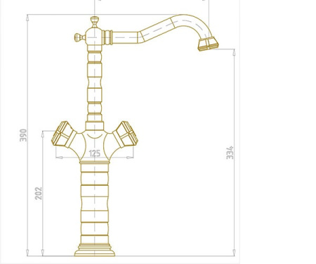 Смеситель для кухни Bronze de Luxe 21973K/1, бронза