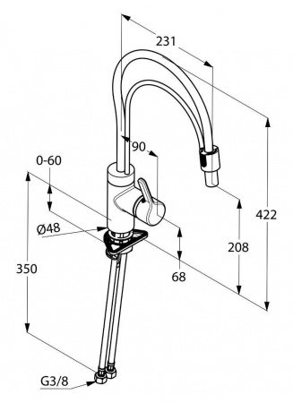 Смеситель для кухни Kludi Bingo Star 428590578 хром