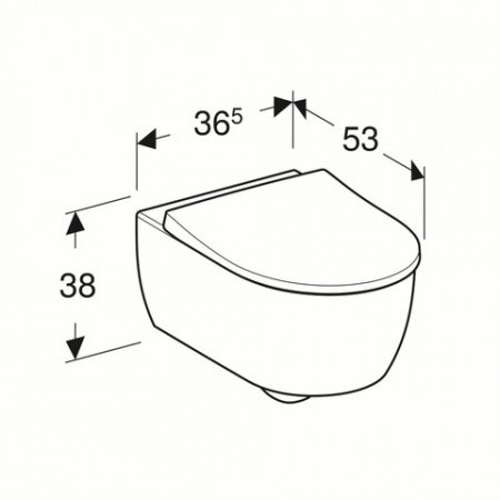 Унитаз подвесной безободковый Geberit iCon 500.784.01.1 с сиденьем микролифт