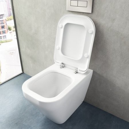 Унитаз приставной безободковый Ideal Standard TONIC II AquaBlade® K317301 с сиденьем микролифт