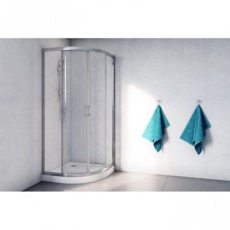 Душевой угол Excellent 201 80x80x190 профиль хром, стекло прозрачное