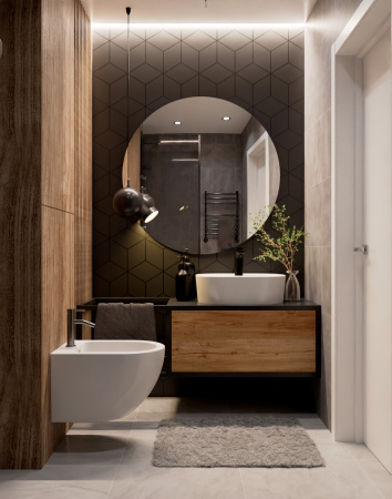 Смеситель для биде AQUAme Siena AQM6216GM вороненая сталь