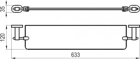 Полка стеклянная Ravak Chrome CR 500.00 Хром