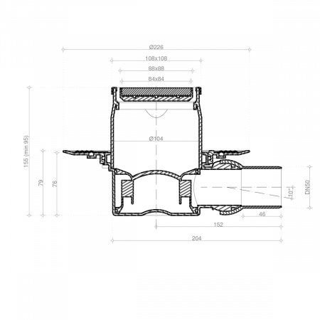 Душевой трап Pestan Confluo Standard 13000101 с решеткой