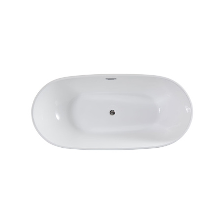 Ванна акриловая Vincea VBT-408-1800, 1800*815*580, цвет белый, слив-перелив в комплекте, хром