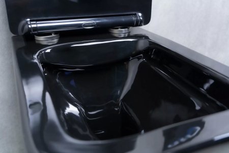 Унитаз подвесной GID Tr2144BL безободковый, черный глянцевый