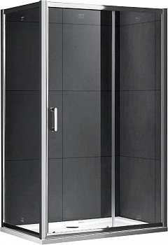 Душевой угол GEMY Victoria 100x80x190 профиль хром, стекло прозрачное, квадртаный