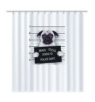 Шторка для ванной Fixsen Dogs FX-2504, без колец