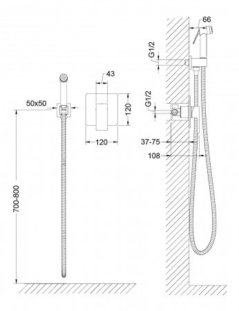 Смеситель для душа Timo Selene 2089/03SM черный матовый