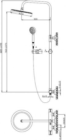 Душевая стойка BelBagno Uno DOCM-CRM