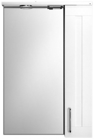 Зеркальный шкаф Iddis Sena 50 с подсветкой Белый Светлое дерево