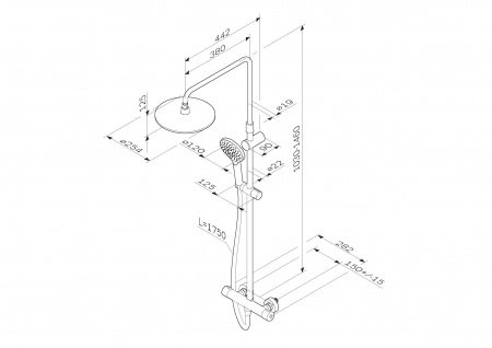 Душевая стойка Am.Pm Like F0780464 хром