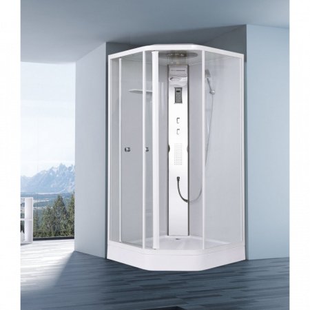 Душевая кабина Orans 1110000 90x90x220 профиль белый, стекло прозрачное