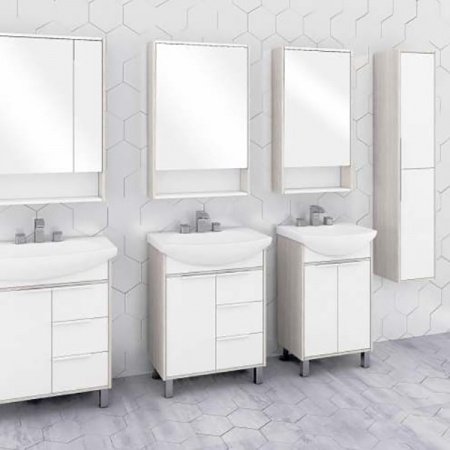 Зеркальный шкаф Акватон Рико 80 1A215302RIB90 Белый Ясень фабрик