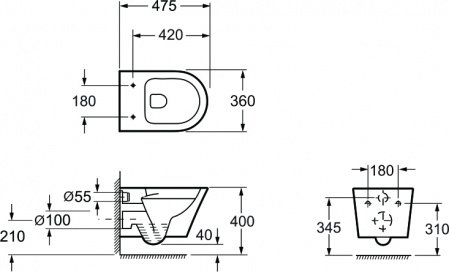 Унитаз подвесной Grossman Modern GR-P3011 белый, с сиденьем микролифт