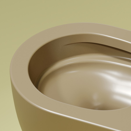 Унитаз подвесной безободковый Ceramica Nova Modena Rimless CN6063MC капучино матовый