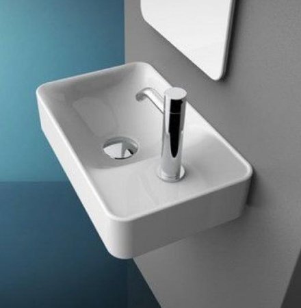 Раковина накладная 45см ArtCeram Savon LML003 белый