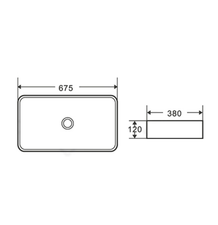 Раковина накладная 67см Point Омега PN43904 белый