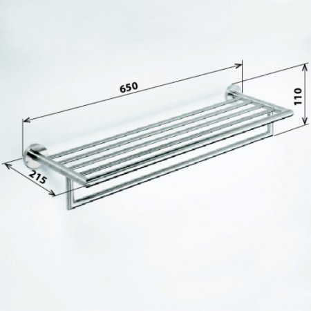 Полка для полотенец Bemeta Neo stainless 104205075 Хром