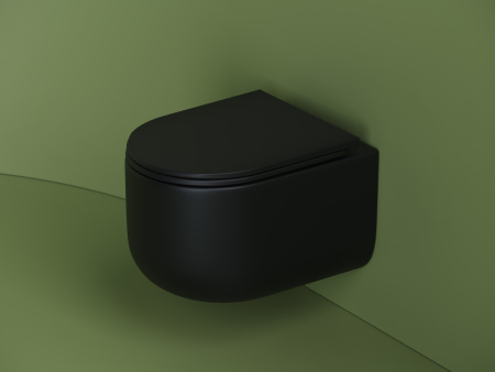 Унитаз подвесной безободковый Ceramica Nova Ulma CN4006MB черный матовый