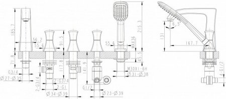 Смеситель для раковины Bravat Iceberg F176110C хром
