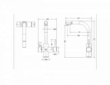 Смеситель для кухни Bravat Omega F785129CP-RUS хром