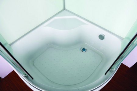 Душевая кабина Esbano ESKB110CRB 110x110x210см, профиль хром матовый, стекло рифленое