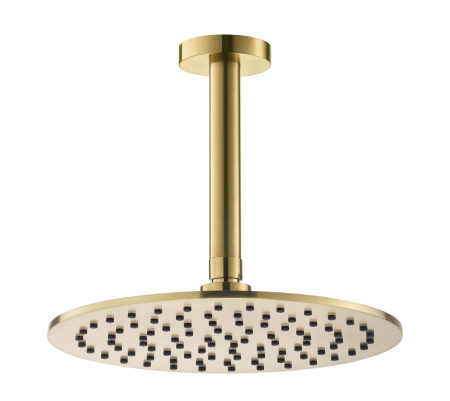 Потолочный (кронштейн 15см) верхний душ 25см Benesque Lumiere 22010504 латунь брашированная