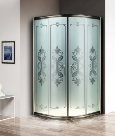 Душевой уголок Cezares Giubileo R2 90x90 профиль Хром стекло прозрачное