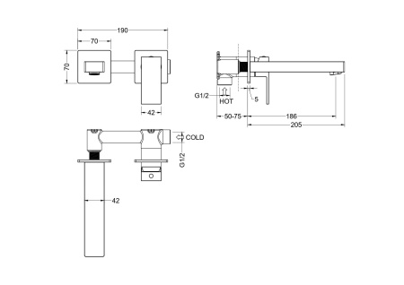 Смеситель для раковины Aquatek Либра AQ1613MB черный матовый
