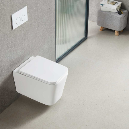 Унитаз подвесной безободковый Vincea Q-Line VT1-12T белый, с сиденьем микролифт