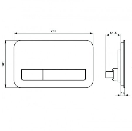 Кнопка смыва Villeroy & Boch ViConnect 921843RB черный