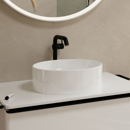 Смеситель для раковины Hansgrohe Tecturis S 73370670 черный матовый