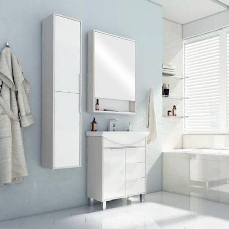 Зеркальный шкаф Акватон Рико 50 1A212302RIB90 Белый Ясень фабрик