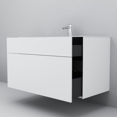 Тумба под раковину AM PM Inspire V2.0 100 подвесная Белая матовая