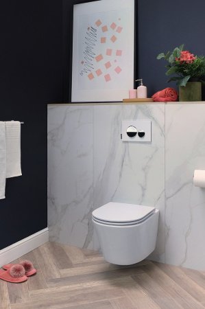 Кнопка смыва Jacob Delafon E20859-CP-MWH хром/белый матовый