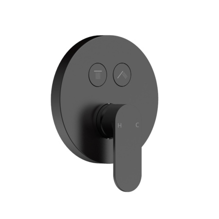 Встраиваемая душевая система со смесителем AQUAme AQM8402GM вороненая сталь