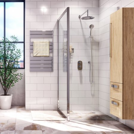 Душевой угол WasserKraft Berkel 48P17 100x80x200, профиль хром, стекло прозрачное