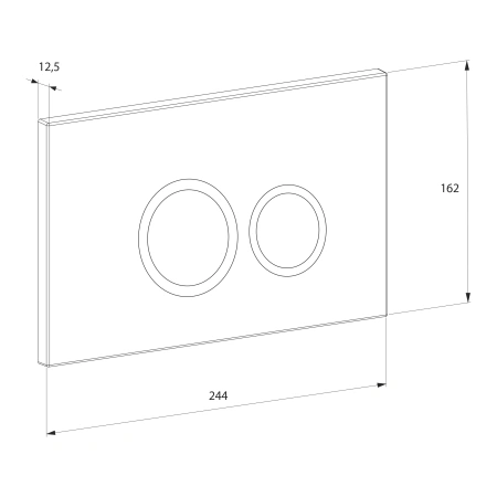 Кнопка смыва для унитазов D&K Bayern DB1529016 белый