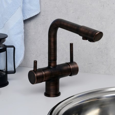 Смеситель для кухни WasserKraft A8047 темная бронза