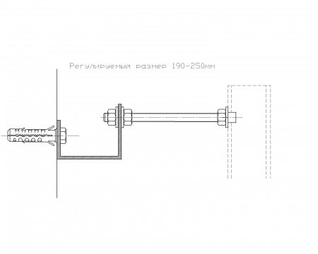 Комплект крепления для инсталляций к стене Aquatek 190-250 мм 