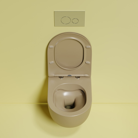 Унитаз подвесной безободковый Ceramica Nova Modena Rimless CN6063MC капучино матовый