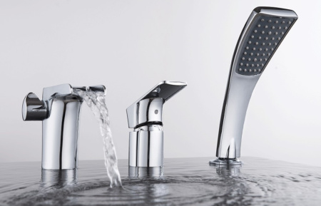 Смеситель на борт ванны D&K Berlin DA1434201, хром